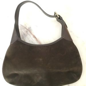 BANANA REPUBLIC Brown Suede/Leather Shoulder Bag